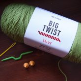 big twist value acrylic yarn in colorway light green