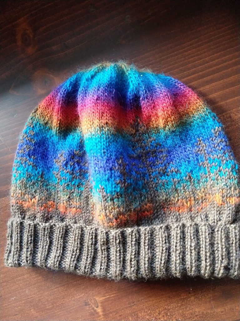 Alaska hat in Knit Picks Stroll and Willow Yarns Verbena