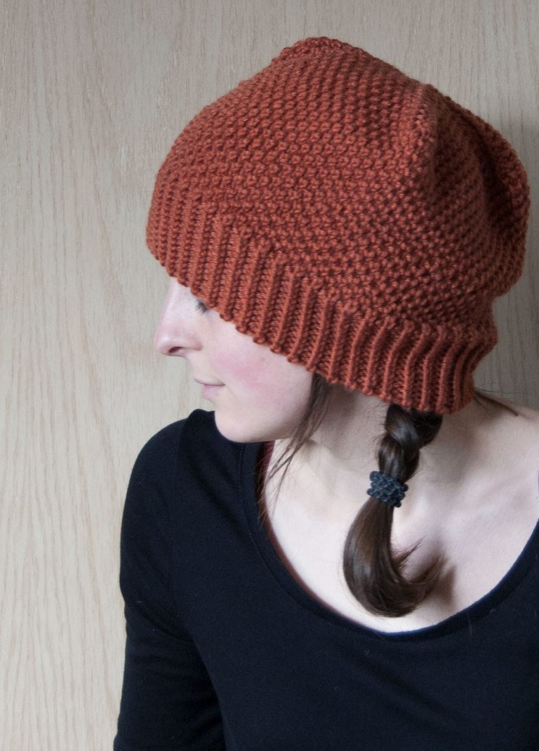 fluffy brioche hat pattern from purl soho, knit by pirateforhire