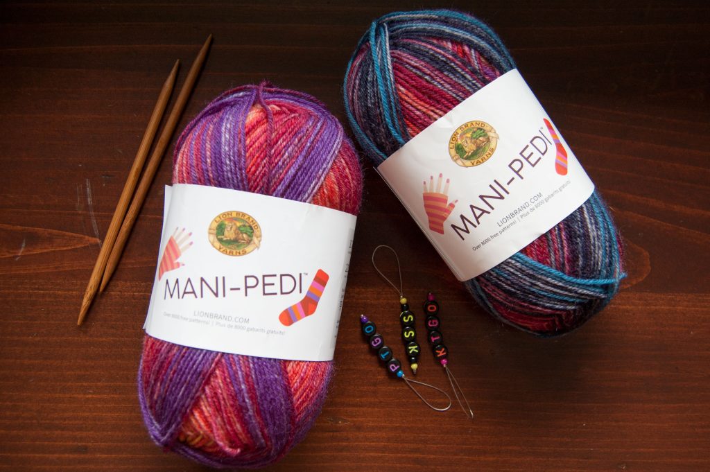 Lion brand mani-pedi sock yarn