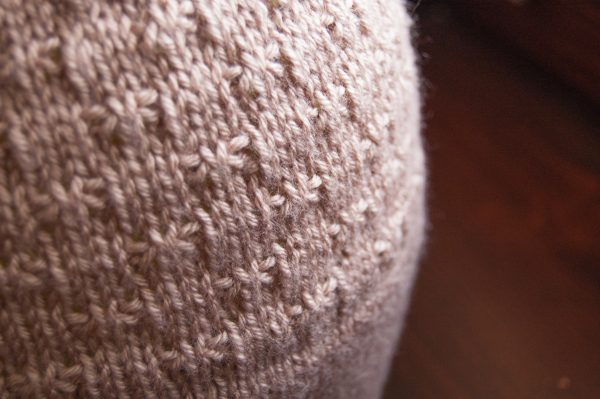 Bow Knot Stitch Double Brim Hat Knitting Pattern