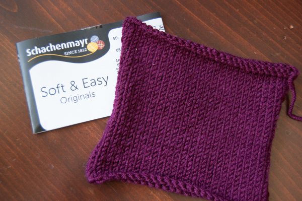 knitting swatch acrylic yarn schachenmayr soft & easy