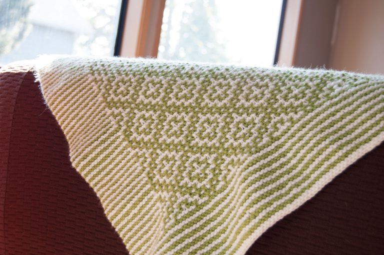 big twist value green baby blanket knitting