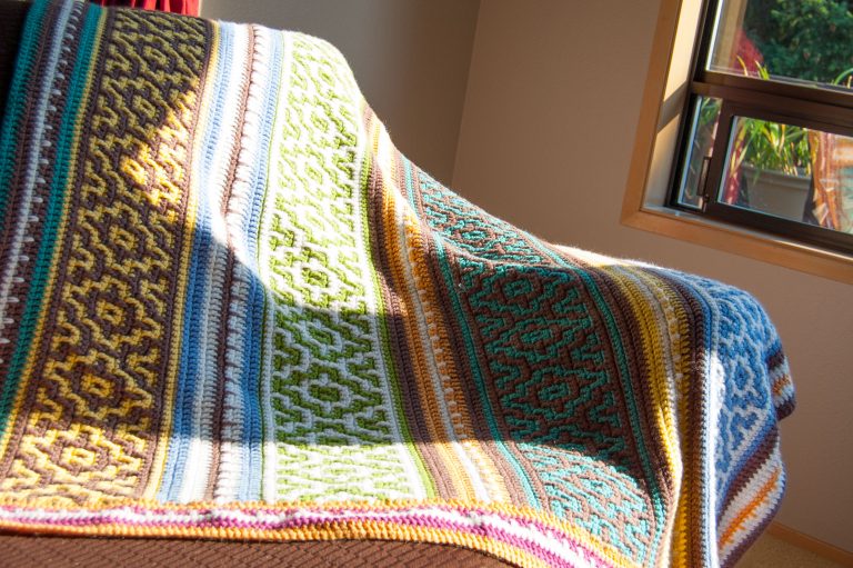 mosaic crochet blanket crocheting yarn