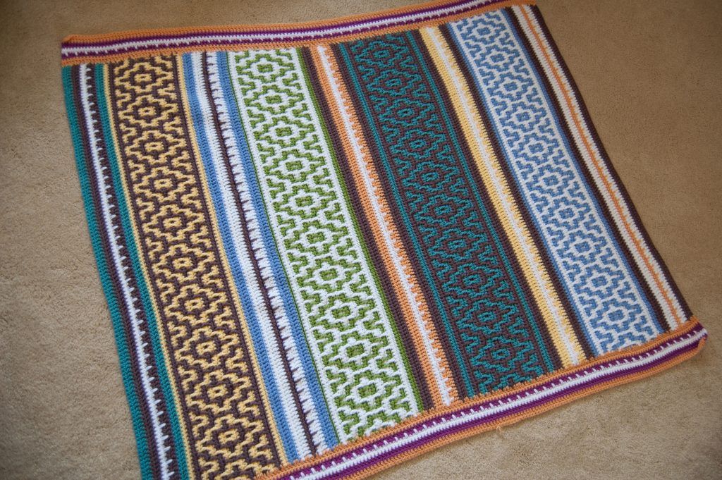 Crochet Nya Mosaic Blanket Pattern