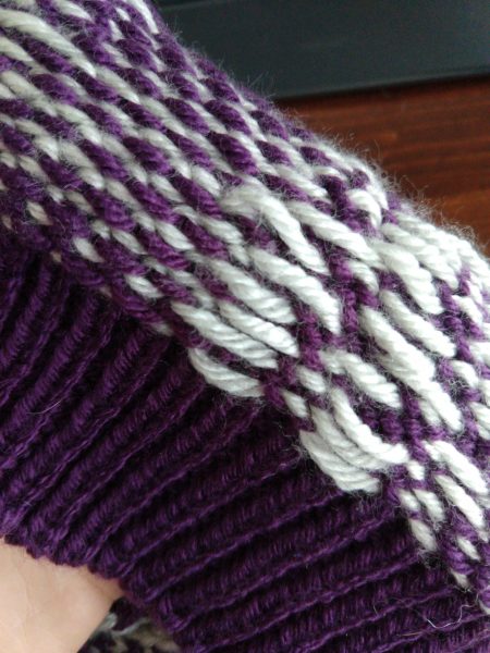 knit colorwork floats plaid hat