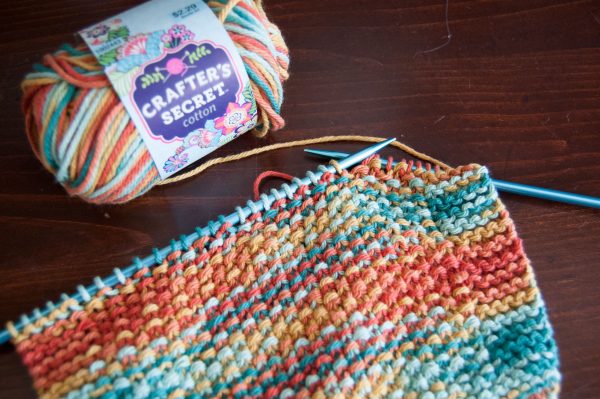 seed stitch dishcloth pattern