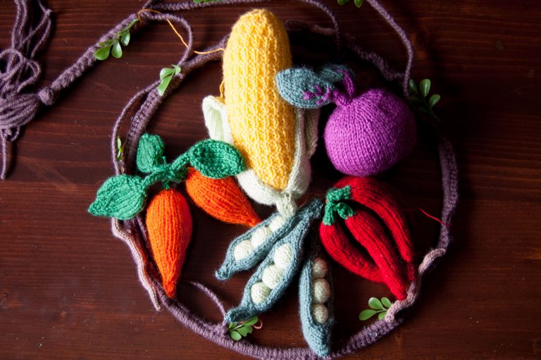 quirky vegetable baby mobile