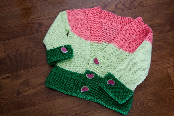 Watermelon 2024 baby cardigan