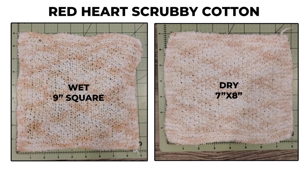 Red Heart Scrubby Cotton dishcloth