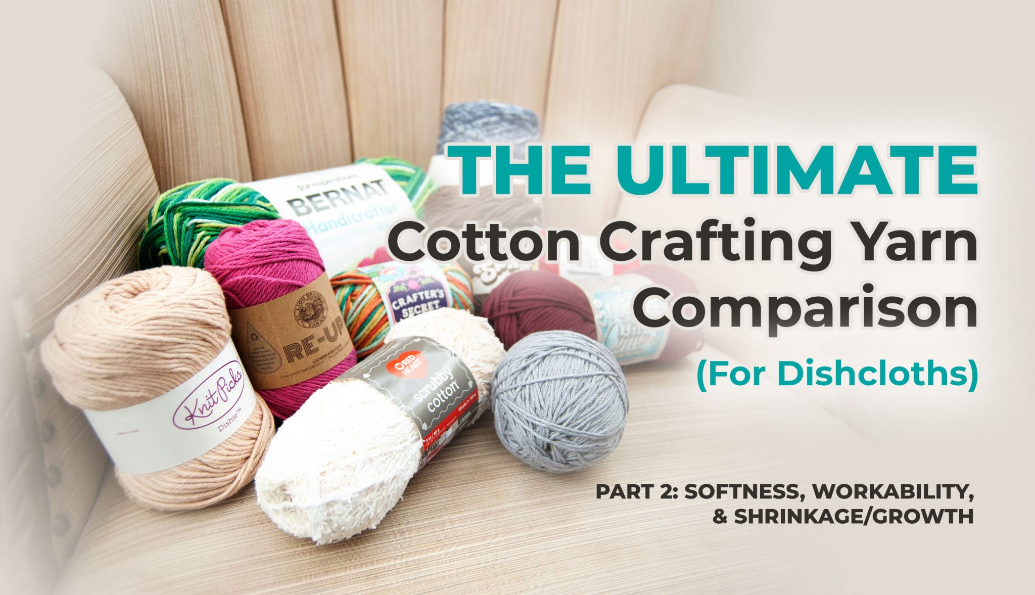 My comparison of cotton yarn: Sugar n' Cream vs Dishie : r/crochet